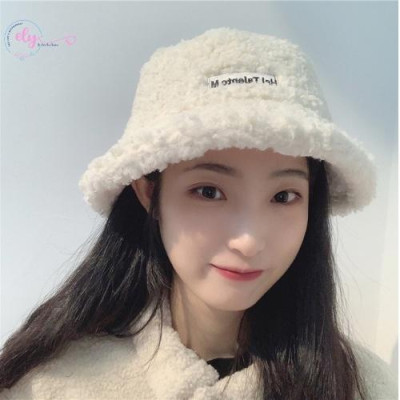 Mũ Bucket lông cừu phong cách Hàn Quốc hót hít