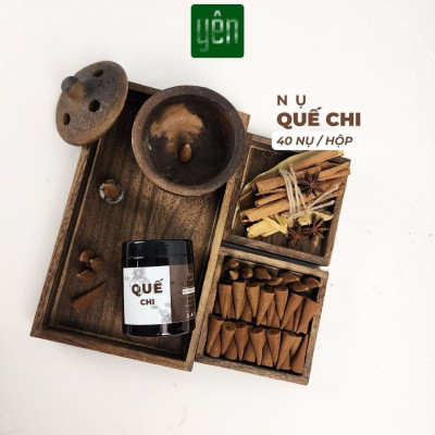 Nụ Quế Chi Sạch Ít Khói Hộp 40 Nụ Yên Tự Nhiên Không Hóa Chất Thờ Cúng Thư Giãn Xông Nhà Tẩy Uế