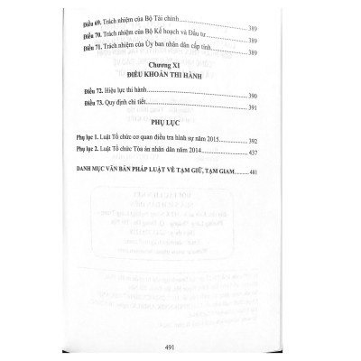 Sách - Chỉ dẫn tra cứu, áp dụng luật thi hành tạm giữ, tạm giam hiện hành