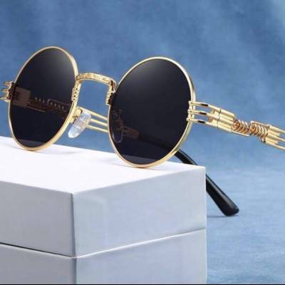 Kính xinh, Kính râm, Kính mát Mắt tròn gọng lò xo Kim loại Hàn Quốc + tặng Tuavit Kính Xinh mini