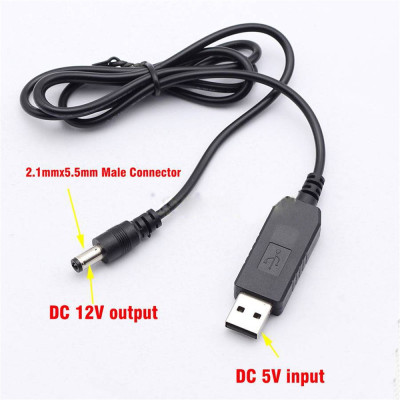 Cáp chuyển đổi điện áp DC 5V sang DC 9V / 12V đầu cắm USB 2.1x5.5mm dùng cho modem wifi cắm pin dự phòng khi cúp điện - miếng lót chuột