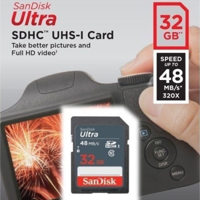 Thẻ Nhớ SD SanDisk Ultra Class 10 32GB - 48MB/s - Hàng Chính Hãng