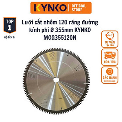 (có vết rỉ) LƯỠI CẮT NHÔM 120 RĂNG đường kính phi Ø 355mm KYNKO MGG355120N