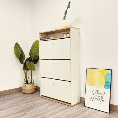 Tủ Giày Thông Minh Cánh Lật Tiết Kiệm Diện Tích 3 Tầng 6 Ngăn Sức Chứa Khủng Chống Mùi Hôi - GP112 