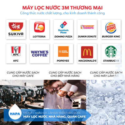 Máy Lọc Nước 3M ICE190-S Chuyên Dùng Cho Nhà Hàng, Quán Cà Phê, Căntin, Horeca - Hàng Chính Hãng 3M, Nhập Khẩu Mỹ