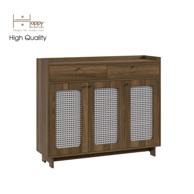 [Happy Home Furniture] MEYDAN, Tủ giày 3 cánh mây, 120cm x 34cm x 100cm ( DxRxC), TCM_057