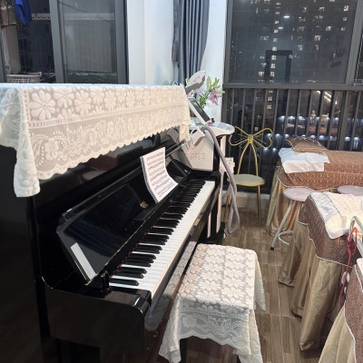 Khăn phủ đàn piano cơ đàn piano điện tử 88 phím phong cách Châu Âu cổ điển sang trọng chống bụi chống xước