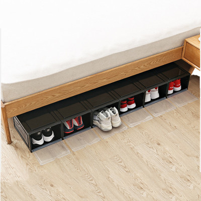 COMBO 2 Hộp Nhựa Cứng Thông Minh Đựng Giày Thể Thao Sneaker Nắp Trong Suốt Có Nam Châm Hít VÀ Cửa Gài - Chịu Lực Tốt