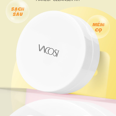 HỘP RỬA CỌ TRANG ĐIỂM KÈM XÀ BÔNG VACOSI - DC14 - VACOSI MAKEUP CLEANSER KIT