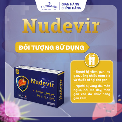 Viên uống Nudevir hỗ trợ chăm sóc sức khỏe lá gan khỏe mạnh (30 viên) - Nutramed