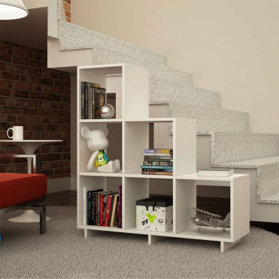 Giá sách bằng gỗ thiết kế tiện lợi SMLIFE Bangus