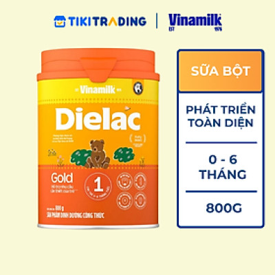 Sữa bột Vinamilk Dielac Alpha Gold 1 800g (cho trẻ từ 0 - 6 tháng tuổi)