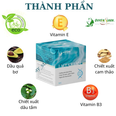 Kem Dưỡng Da FACE CREAM Xanh Quyên Lara, Giúp Dưỡng Da Sáng Hồng, Giúp Mờ Nám, Giảm Thâm