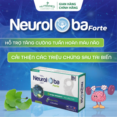 Viên uống Neuroloba Forte hỗ trợ cải thiện tuần hoàn máu não tăng cường trí nhớ (30 viên) - Nutramed