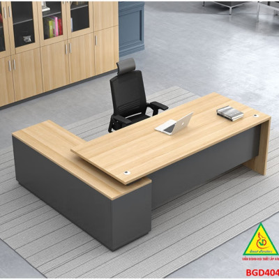 Bàn giám đốc gỗ MDF đơn giản , phong cách hiện đại BGD404 - NỘI THẤT LẮP RÁP VIENDONGADV