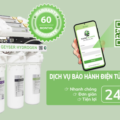 Máy lọc nước Nano Geyser RO Hydrogen công nghệ lọc RO - Hàng Chính Hãng