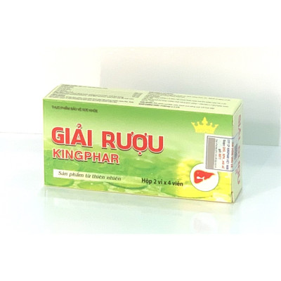 Viên uống Giải rượu Kingphar, hộp 8v, thanh lọc gan