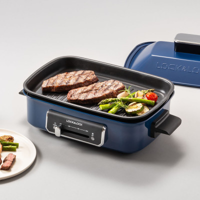 Nồi điện đa năng Lock&Lock 2.5L EJG556, Hàng chính hãng, 3 trong1 nướng, hấp, nấu, Làm nóng nhanh, Dễ chỉnh nhiệt - JoyMall