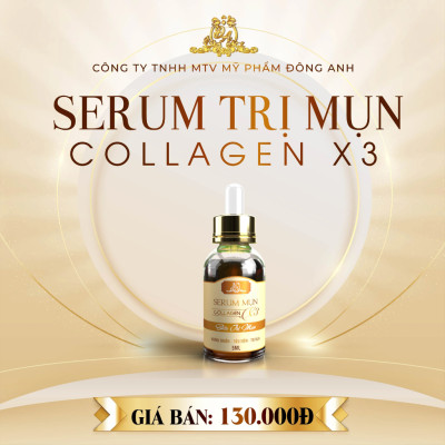 Serum Mụn Collagen X3 Serum Dưỡng Ẩm Kiểm Soát Dầu Nhờn Se Khít Lỗ Chân Lông Đông Anh Chính Hãng 5ml