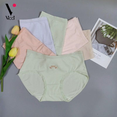 Quần lót nữ cotton lụa cao cấp, cạp lưng vừa Vicci QV.31 mềm mịn, thoáng mát, thấm mút mồ hôi tốt, kháng khuẩn khử mùi