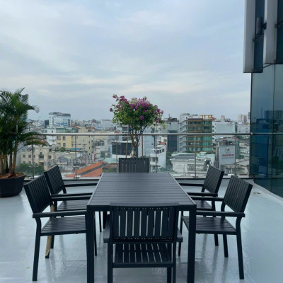 Bộ bàn ghế ban công sân vườn Juno Sofa khung nhôm kết hợp gỗ nhựa cao cấp giá rẻ