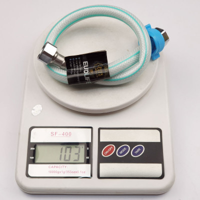 Dây cấp nước nhựa bọc bố dù chịu áp cao dài 50cm Eurolife EL-DCN50 (Trắng xanh)