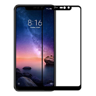 Kính Cường Lực cho Xiaomi Redmi Note 6 Pro - Full màn hình - Màu Đen - Hàng Chính Hãng