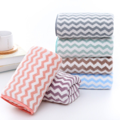 Combo 5 cái khăn lau mặt lông cừu Hàn Quốc .50 x 30cm ,kẻ sọc nhiều màu ,sợi bông mềm mại cao cấp và tiện lợi