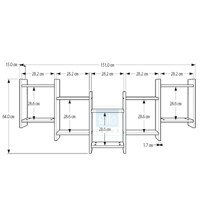 Kệ Gỗ Treo Tường Trang Trí Cách Điệu Độc Đáo SIB Decor KT517