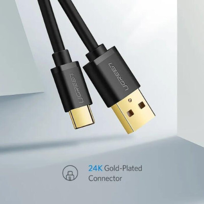 Ugreen UG30161US141TK 2M màu đen Dây USB 2.0 sang Type-C truyền dữ liệu và sạc - HÀNG CHÍNH HÃNG