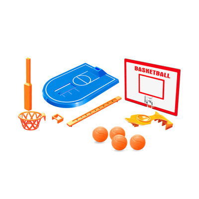 Đồ Chơi Bộ Bắn Bóng Rổ 2 TOONYKIDS  - Đồ Chơi Vận Động Cho Bé - Shooting Ball TN143 [Tặng Kèm Sticker]