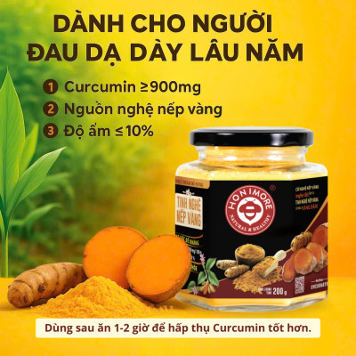 Combo 3 hũ Tinh nghệ nếp vàng Honimore 200g/hũ