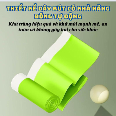 Túi Đựng Rác Dạng Rút Linh Chi Bedding Cuộn 50 Túi Chịu Tải Tốt Siêu Dai Màu Xanh Lá