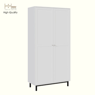 [Happy Home Furniture] CATY, Kệ sách 6 tầng 2 cửa mở - chân sắt, 90cm x 39cm x 180cm ( DxRxC), KSA_056