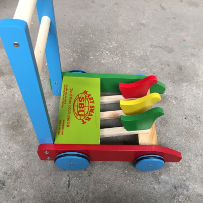 Xe Tập Đi Bằng Gỗ Con Gà, Xe Đẩy Bằng Gỗ Cho Bé Nhanh Biết Đi