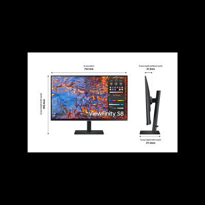 Màn hình Samsung ViewFinity S8 UHD S80BP LS32B800PXEXXV (32"/4K/IPS/60Hz/5ms) - Hàng Chính Hãng