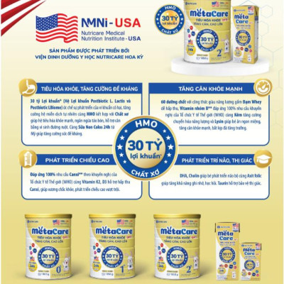 Sữa bột tốt cho bé Nutricare MetaCare Opti 1+, giúp cho bé tiêu hóa khỏe, tăng hấp thu (850g)