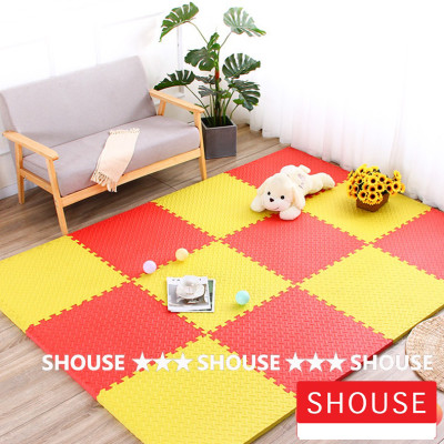 Thảm Xốp Ghép lót sàn cho bé Shouse 30x30cm Korea, vân gỗ gấp gọn xpe