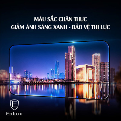 Kính cường lực Earldom chống ánh sáng xanh bảo vệ mắt cao cấp dành cho Iphone 7 Plus / 8 Plus - Hàng Chính Hãng