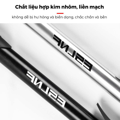 Bơm Xe Đạp Cầm Tay Bơm Lốp Xe Đạp ESL-60P Hợp Kim Nhôm, Bơm Lốp Xe Đạp gắn sườn xe 60 Psi Nhỏ Gọn 2 đầu van riêng (cho van mỹ và van nhọn) - Mai Lee