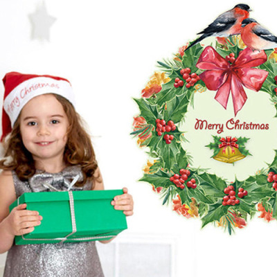 Decal Dán Tường Vòng Nguyệt Quế Noel Binbin PK460