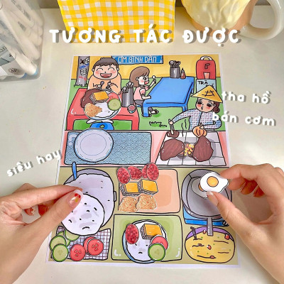 Bộ Tranh Tương Tác Cô Tiên Xanh - Tiệm Cơm Tấm Sườn Bì Chả