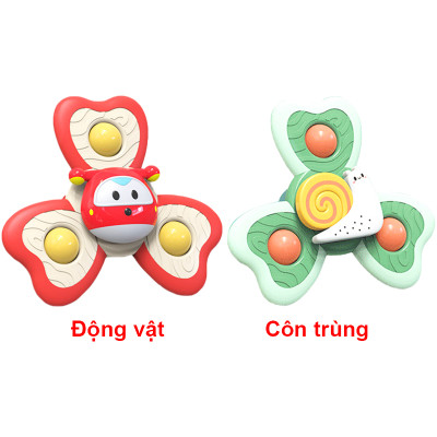 Đồ chơi con quay họa tiết động vật vui nhộn Baby-S, Con quay cho bé nhiều màu sắc đáng yêu – SDC064