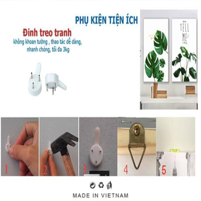 Tranh treo tường phòng khách, phòng ngủ -Tranh treo bộ 2 tấm dọc M26230/ Gỗ MDF cao cấp phủ kim sa/ Chống ẩm mốc, mối mọt/Bo viền góc tròn