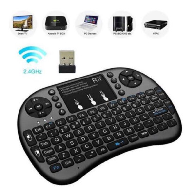Bàn phím Wireless mini UKB500- Bàn phím không dây mini keyboard kiêm chuột cảm ứng đa năng wireless - Hàng chính hãng