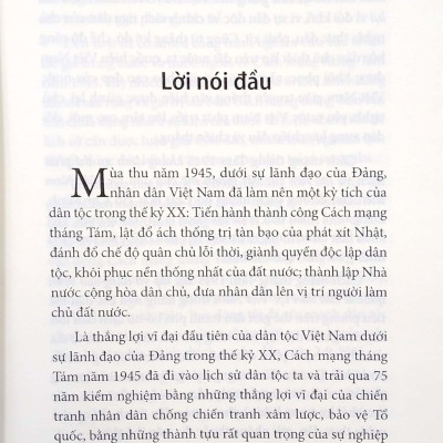Cách Mạng Tháng Tám 1945 -  Thắng Lợi Vĩ Đại Đầu Tiên Của Dân Tộc Việt Nam Trong Thế Kỷ XX
