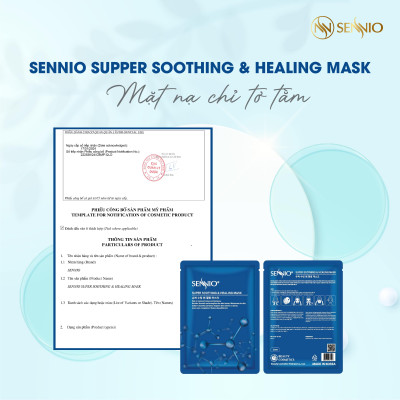 Mặt nạ giấy dưỡng trắng da Sennio Super Soothing & Healing Mask dưỡng ẩm, phục hồi da 23 ml SNO 822
