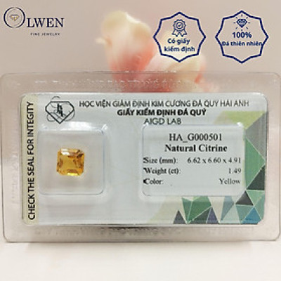 Viên đá thạch anh vàng ( citrine ) thiên nhiên  HA_G000501