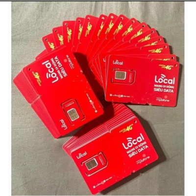 Sim Local Mobifone A119S DATA 180GB/ tháng, 500P Gọi FREE. Miễn phí tháng đầu sử dụng, RẺ 1 TT, Sim chưa kích hoạt, Hàng chính hãng