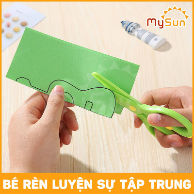 Đồ chơi cắt giấy cho bé bộ đồ chơi cắt giấy dán tự làm thủ công cho bé tô màu